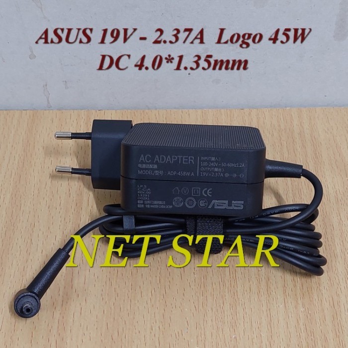 Charger Adaptor Laptop Asus 19V - 2.37A DC 4.0*1.35mm 45W Mini Square model Logo 45W -NSTAR-2
