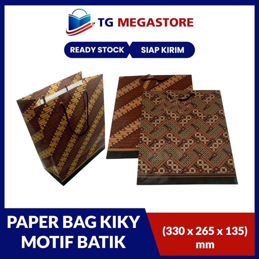 

Goodie Bag / Paper Bag /Tas Tali KIKY Motif Batik Bahan Tebal