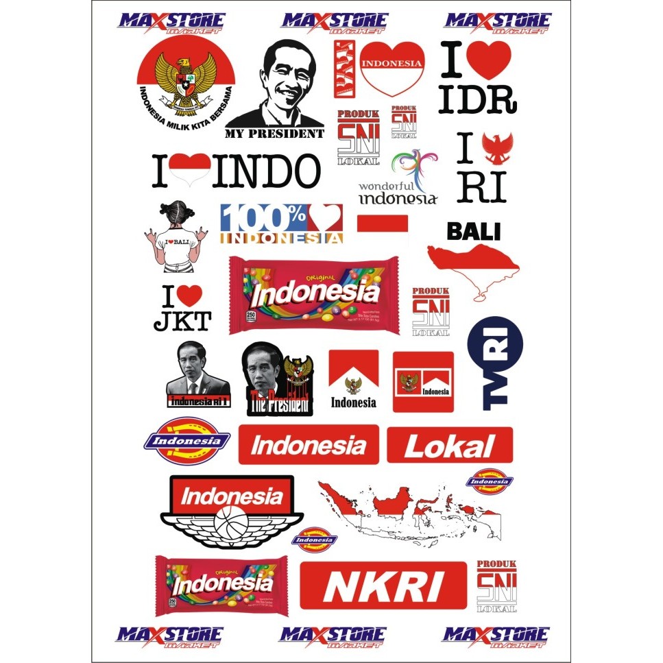 

stiker indonesia / stiker bom / travel sticker / koper stiker