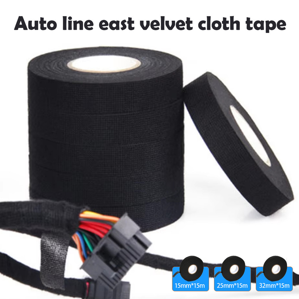 15/25/32mm Pita Kabel Tahan Panas Lakban Kain Pembungkus Pita Kain Perekat Suhu Tinggi Pita Kain unt