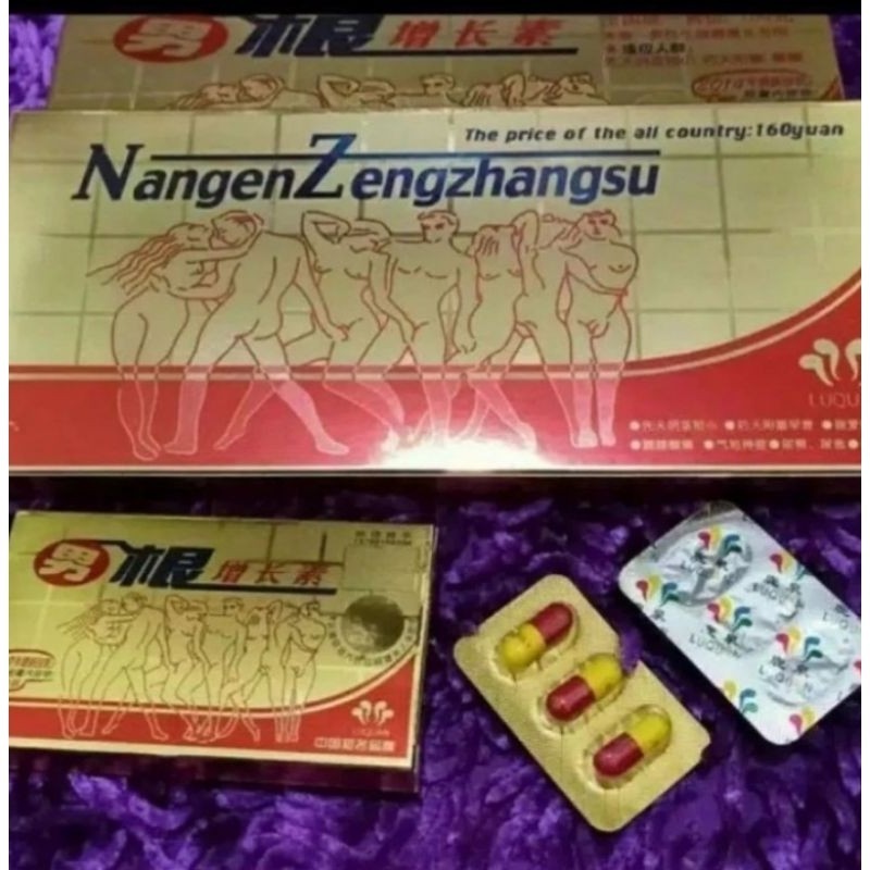 NANGEN ZENGZHANGSU ASLI ORIGINAL OBAT  PRIA ISI 12 KAPSUL Garansi Original