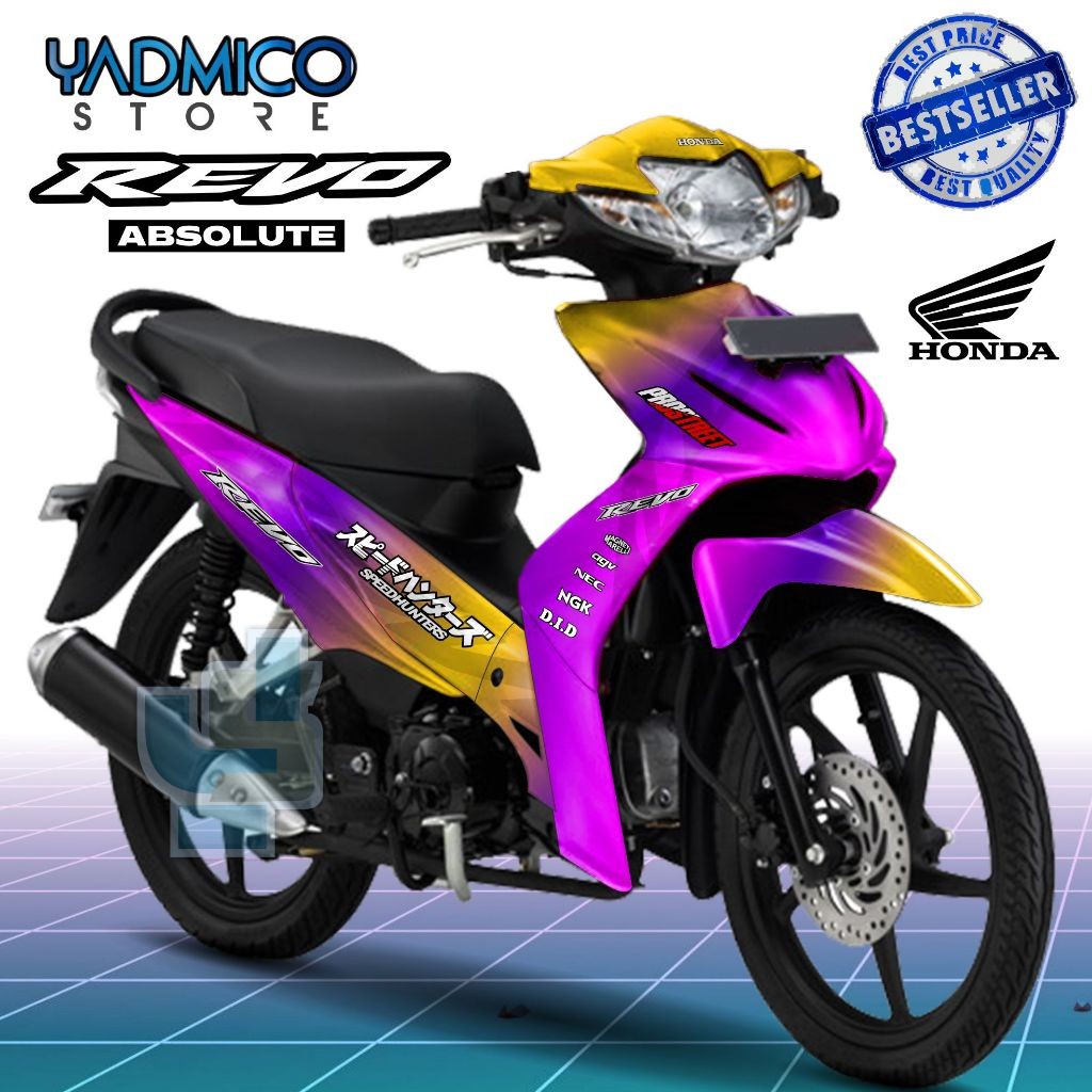 Decal Revo Absolute 110 Full Body - Stiker Motor Revo Absolute Fullbody - Dekal Honda Revo Absolute 