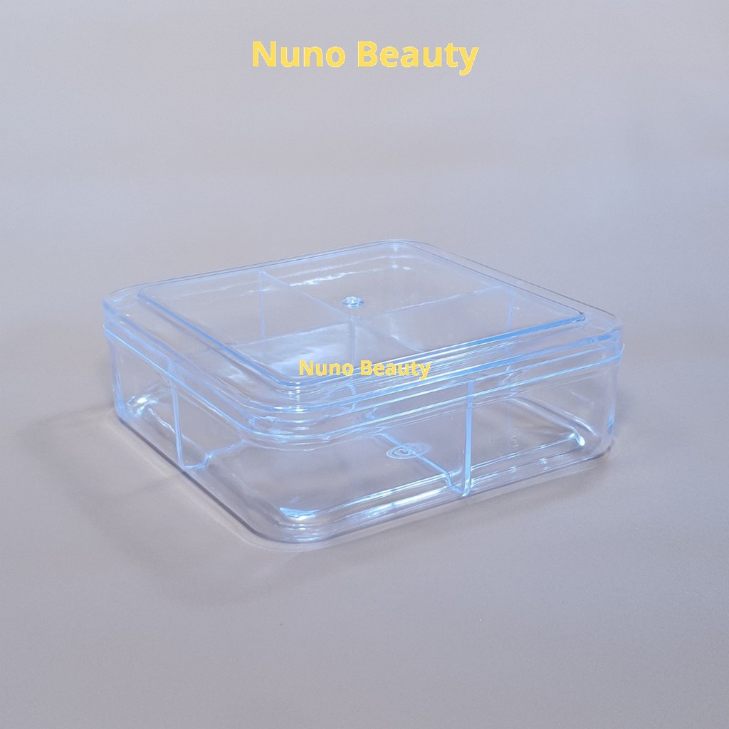 Toples Kue 500 Gr Sekat 4 Kotak / Toples Kue / Toples Acrilic / Toples Kue Kering / Toples Kue Lebar