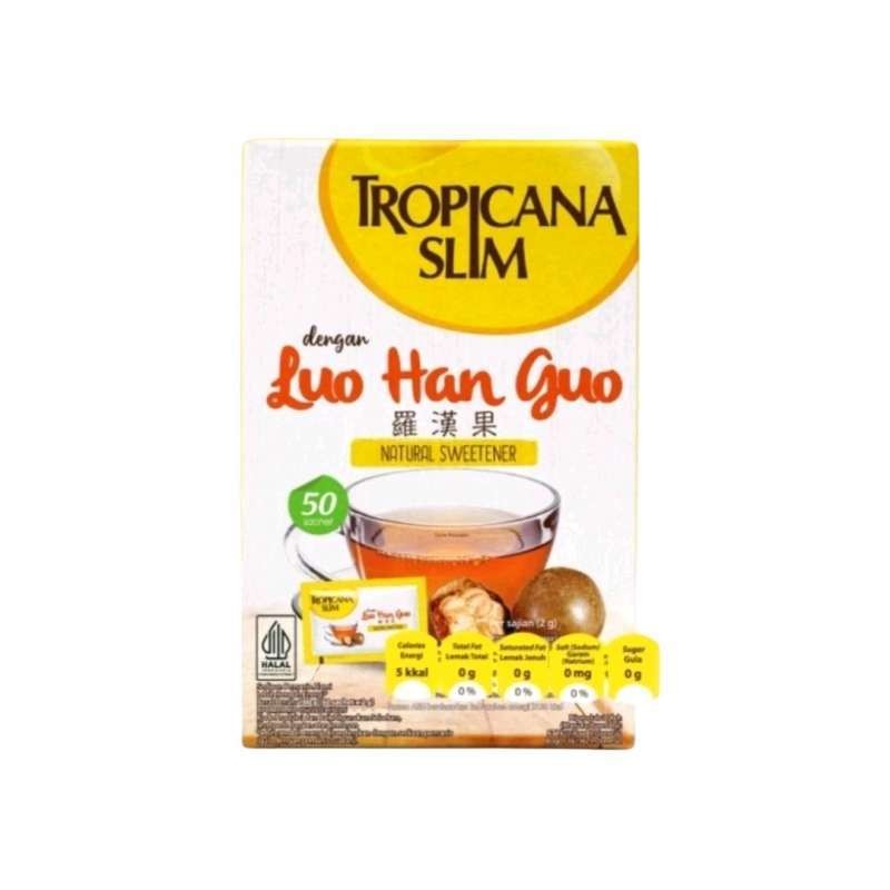 

Tropicana Slim Luo Han Guo Pemanis Alami Monk Fruit Natural Sweetener 50 Sachets