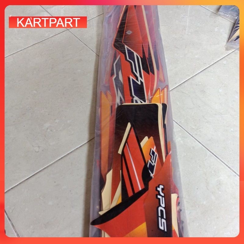 striping stiker les body fiz r 2003 orange