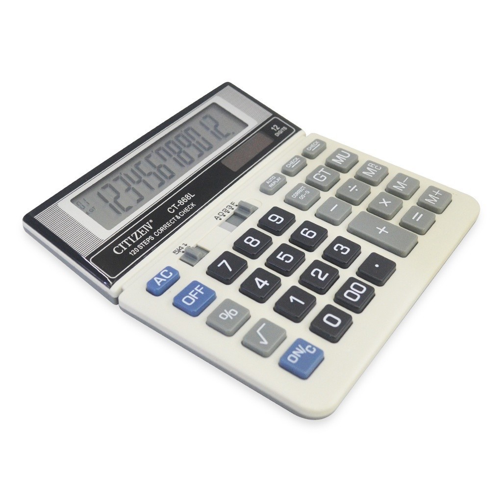 

Kalkulator Citizeiv CT-868L CANZEN CT-868 Dagang Calculator 12 Digits Mirip Citizen