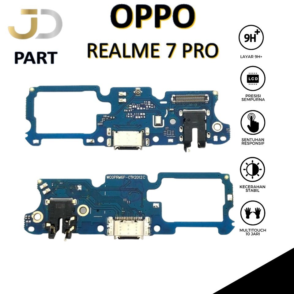 FLEXIBEL OPPO REALME 7 PRO + CONNECTOR CHARGER + CONNECTOR HANDSFREE + MIC ORI