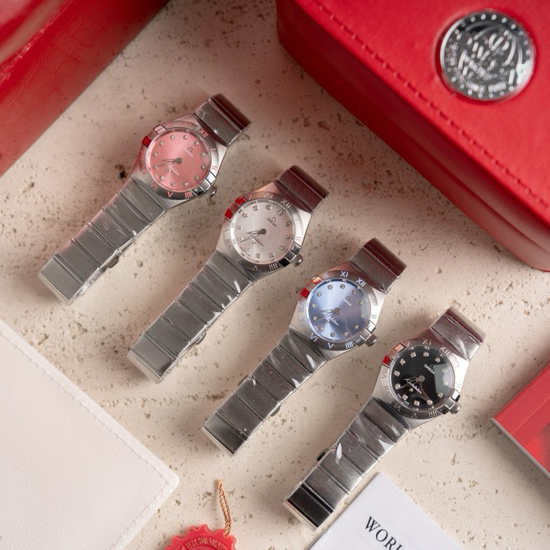 Pre order 2 minggu OMEGA women’s watch jam tangan wanita jam tangan kulit jam tangan rantai fashion 