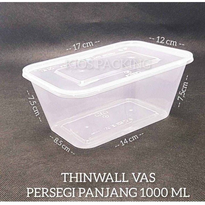 

New Item THINWALL RECTANGE 1000ML
