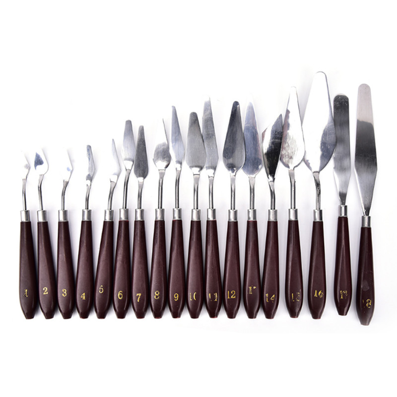 

Stainless Steel Oil Painting Knives Artist Crafts Spatula Palette Knife Scraper Drawing Art Tools Stationery Supplies