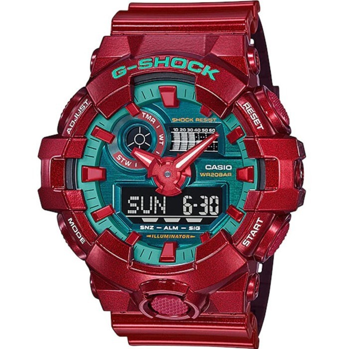 Promo Original Casio G-Shock GA-700DBR-4ADR - Jam Tangan Pria - GA-700DBR-4A - Merah Garansi Resmi 2
