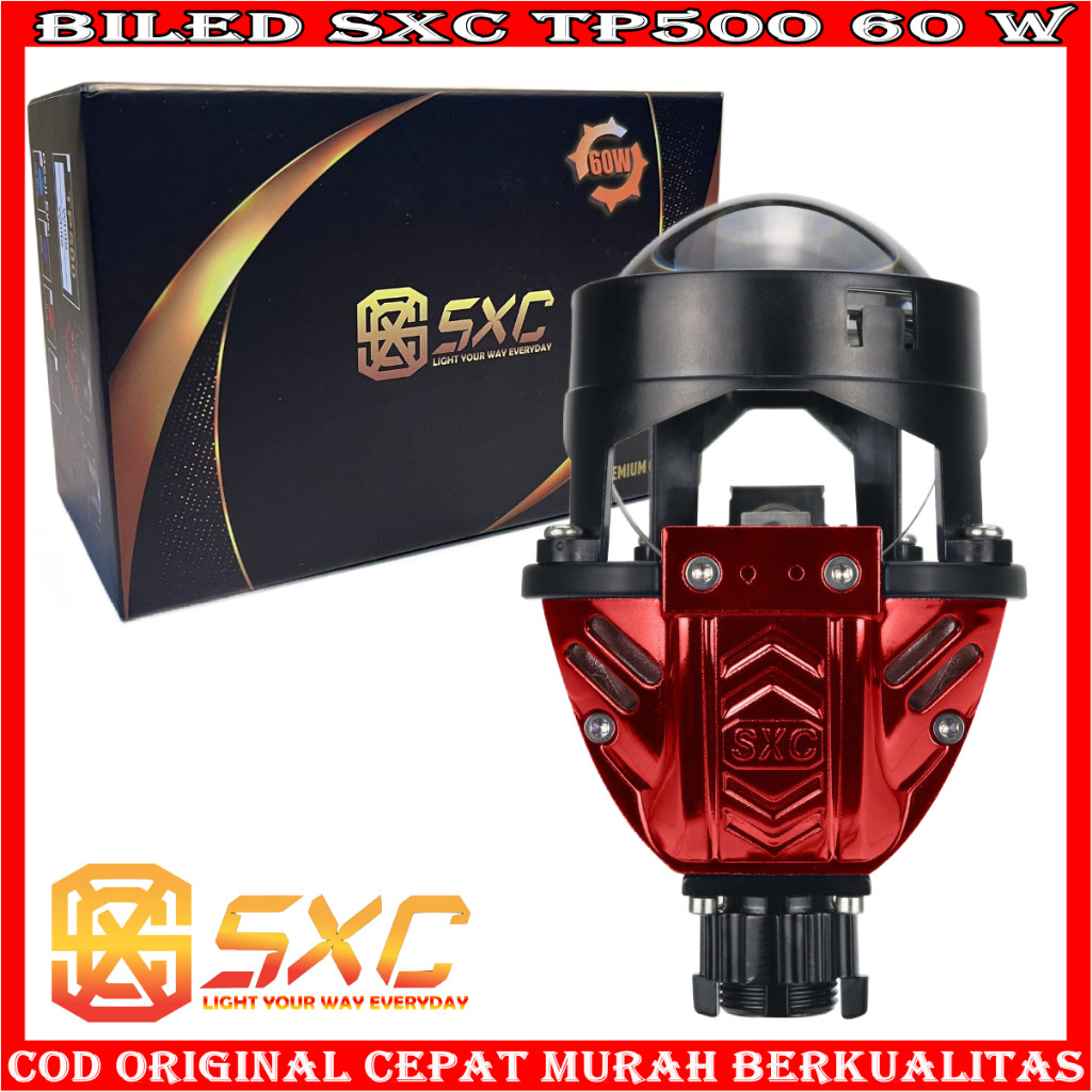 PROMO ORIGINAL LAMPU UTAMA PROJECTOR  BILED SXC TP500 2,5 INCHI 60 WATT BLUELENS BILED SXC PREMIUM Q