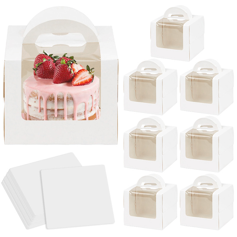 

Large Cake Packaging Box Portable Muffin Cupcake Container Wedding Birthday Party Supplies Baby Shower Cookie Gift Paper Boxes
