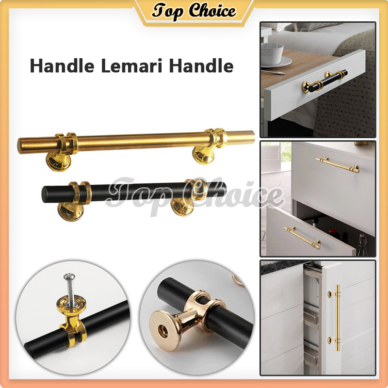 Handle Lemari Handle Emas Hitam Gold / Gagang Pintu Lemari / Minimalis Modern Gagang Pintu
