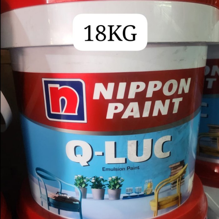 NIPPON PAINT Q-LUC QLUC Q LUC CAT TEMBOK DINDING INTERIOR MURAH 18KG 18 KG PAIL