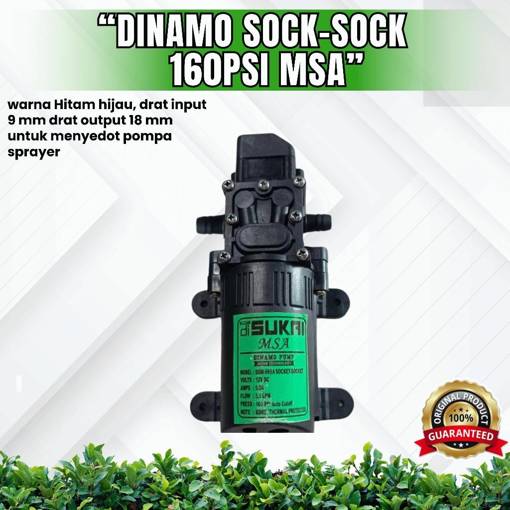 DINAMO POMPA SOCK-SOCK 160PSI MSA (Dinamo Sprayer Cuci Motor Mobil AC Bergaransi)