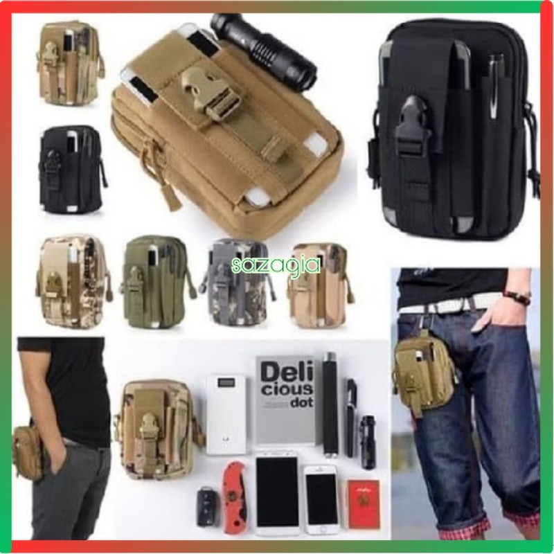 (SG) Tas Pinggang Army Sarung HP Army Dompet HP Tactical Army