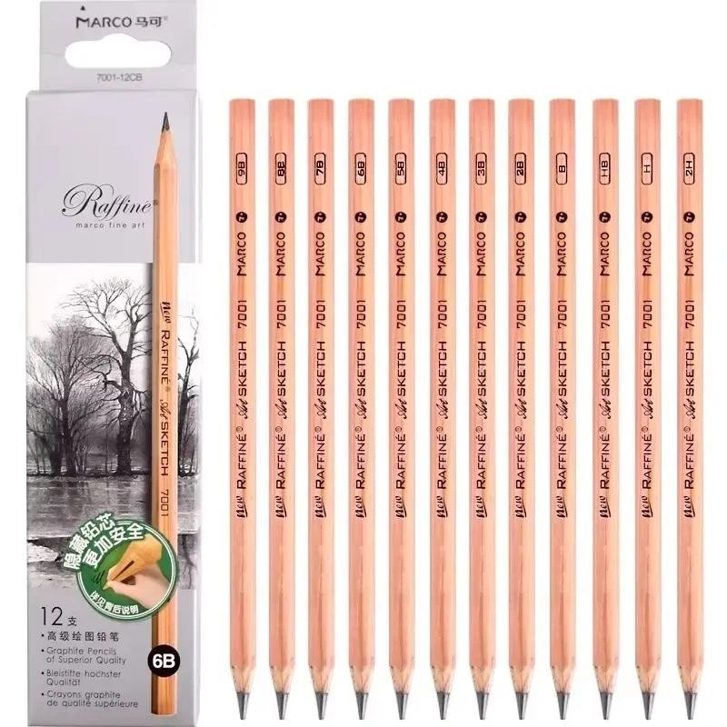 

12Pcs Professional 2H HB 2B 3B 4B 6B 8B 12B 14B Detail Sketch Pencils Paint Stationery School Supplies Art Draw Charcoal Pencils