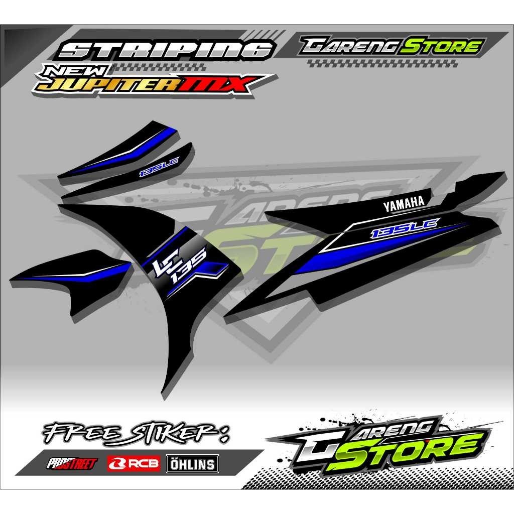 STRIPING VARIASI YAMAHA NEW JUPITER MX LC 135 / STICKER LIST VARIASI MOTOR NEW JUPITER MX LC 135