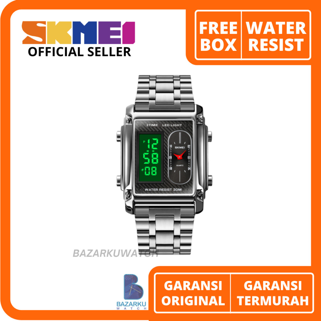 Jam Tangan Pria Rantai Skmei 1868 Jam Tangan Cowo Jam Cowok Jam Pria Jam Tangan Skmei Jam Tangan Ran