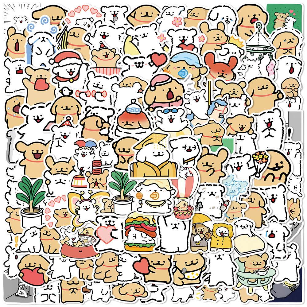 

10/50/100PCS Kawaii Line Puppy Stickers Dog Decals Gifts DIY Notebook Fridge Laptop Luggage Guitar Helmet Car Cute Graffiti Toys