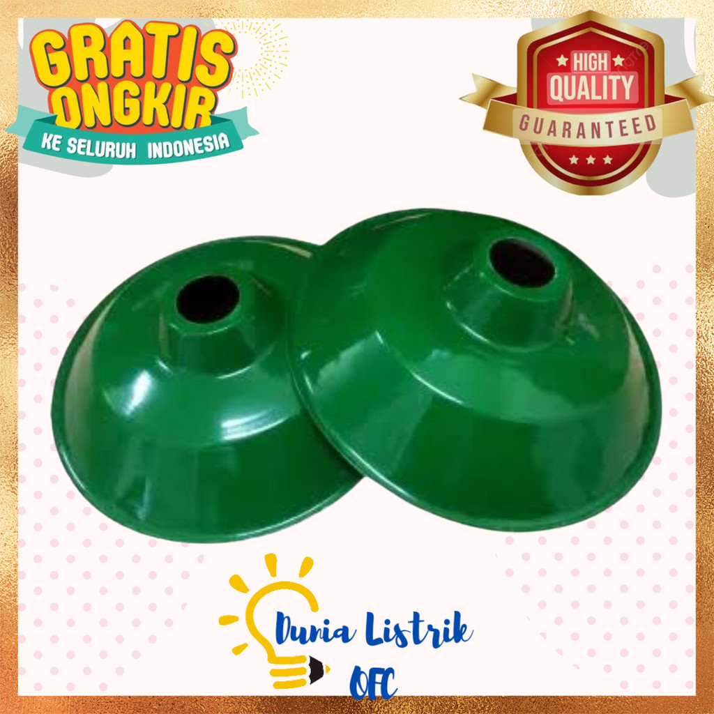 Kap Hijau Tanggung (27cm) Kap Lampu Jalan Penutup Lampu Jalan Fiting Lampu Jalan Kap Hijau E27 Lampu