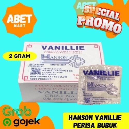 

Hanson Vanillie Bubuk Saset 2gr - 2 Gram Gr Vanilie Vanili Powder Sachet Perisa Vanila Pak Pcs Dus Baking Vanilla