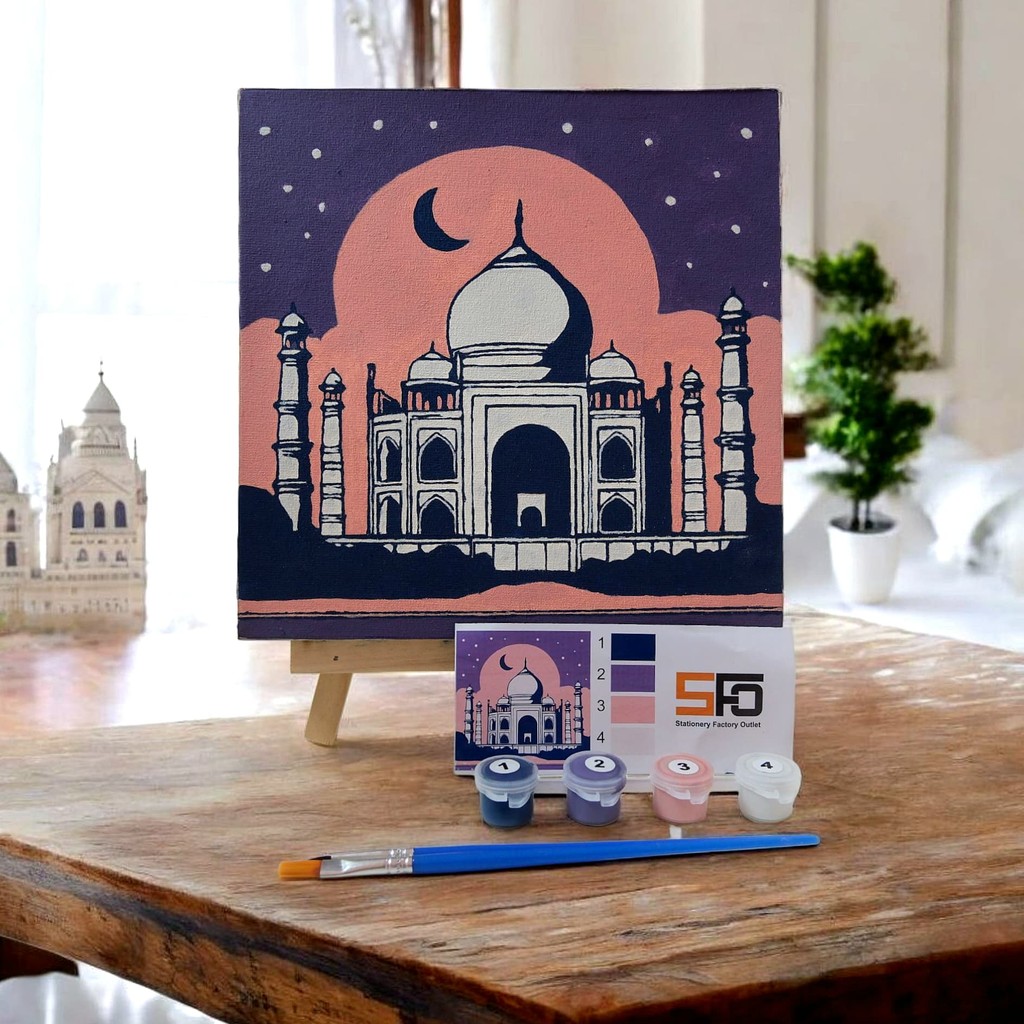 

DIY Paint By Numbers Kit 1 Set - Taj Mahal India AI - SFO Semarang Official