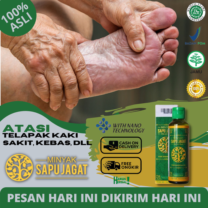 Obat Sakit/Nyeri Telapak Kaki Panas Kebas Kesemutan, MINYAK SAPU JAGAT