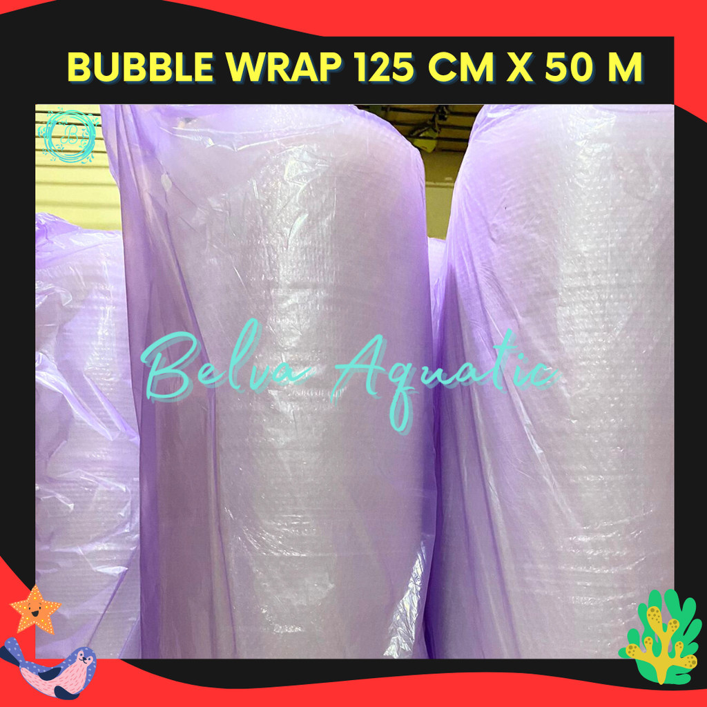 

MIDIJAYA1 Bubble Wrap 125 CM x 50 M Premium Plus Bubblewrap Roll 125cm x 50m Bening Plastik Packing