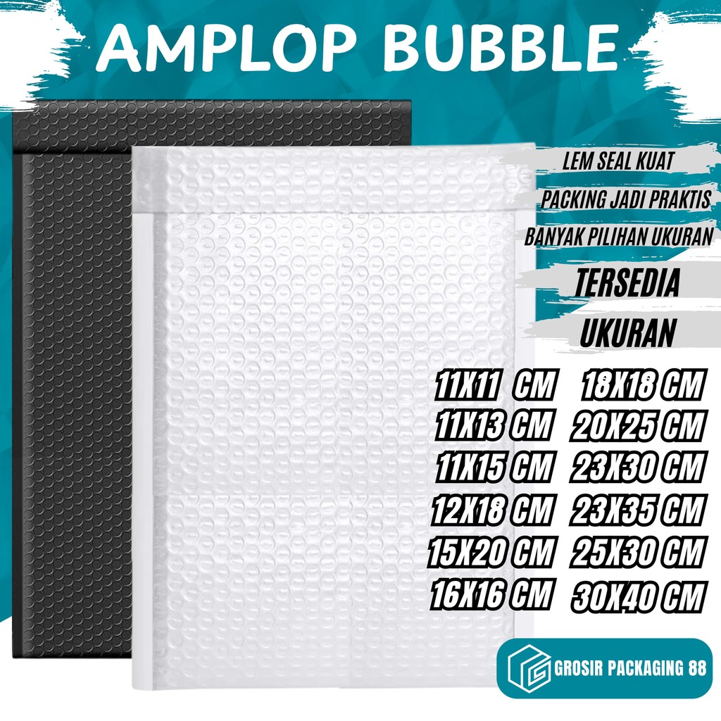 

Bubblemailer Hitam Putih Amplop Bubble Mailer Wrap Poly Mailer Padded Envelope Packaging