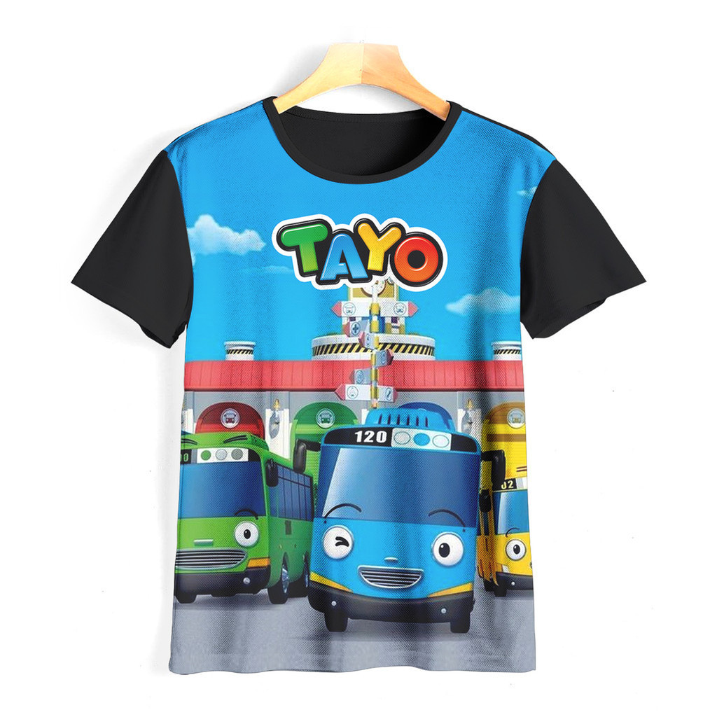 Kaos Tayo Bis Kecil Keren dan Adem | Kaos Anak Tayo the Little Bus | 049TY001