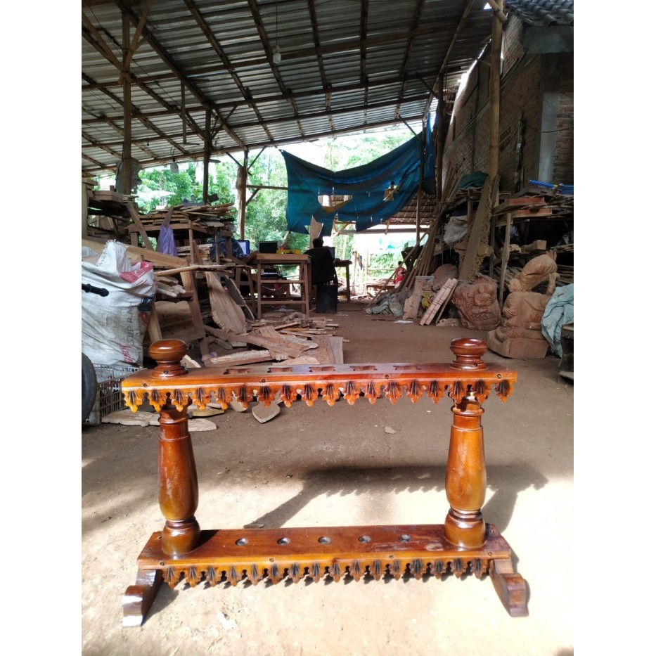 

jagrak keris isi 5 full jati full finishing bk megantara sengkelat lar - mentah