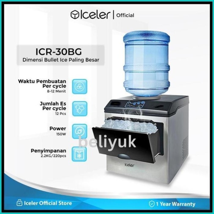 ICELER MESIN ES BATU ICELER 30KG/24JAM UKURAN ES BESAR