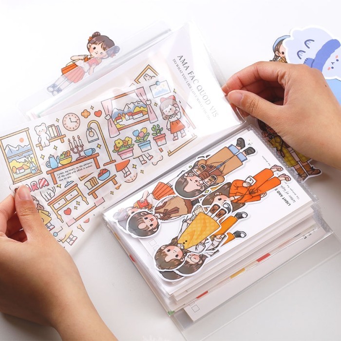 

Organizer Moerah~ ic| 1pcs storage A6 tempat penyimpanan sticker foto album