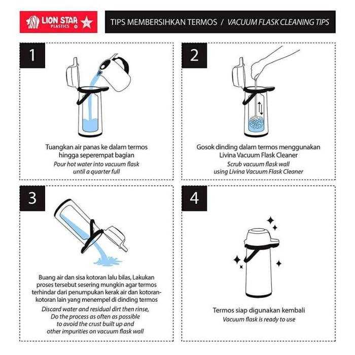 Lion Star BR-6 Livina Vacuum Flask Cleaner 01 Sikat Pembersih Termos