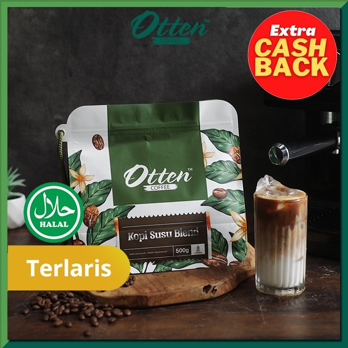 

Kopi Susu Blend 500gr Commercial House Blend - Biji / Bubuk Kopi Arabica Robusta Otten Coffee Roasted Beans
