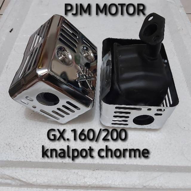 

MUFFLER SILENCER KENALPOT KNALPOT MESIN PENGGERAK GX160 GX200 GX220 MODEL CHORME 5.5 HP 6.5 HP 7 HP medan amplas