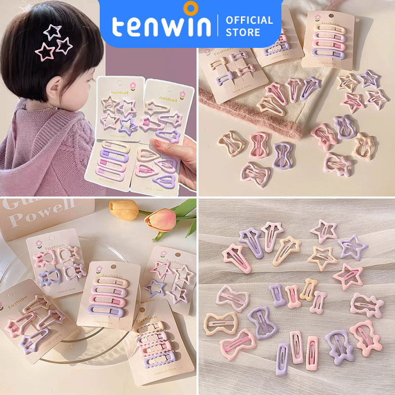 Jepitan Rambut Anak-anak Isi 4/Jepitan Rambut Mini Tiptop/Aksesoris Rambut Anak-anak yang Lucu