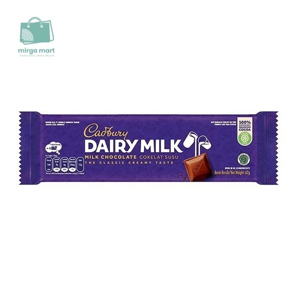 

CADBURY DAIRY MILK 62 GR - COKELAT mirga mart