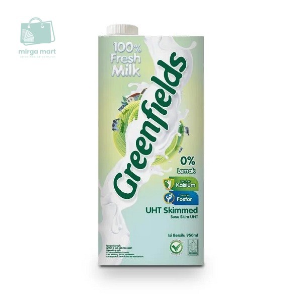 

GREENFIELDS UHT HI-CALCIUM SKIMMED 950 ML