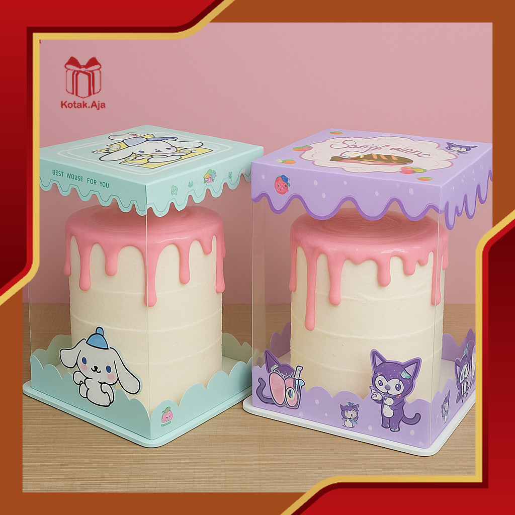 

Kotak kado transparan / Box mika transparan / Box Kue Mika / Box Kue Tart mika / Box kue mika | BN02