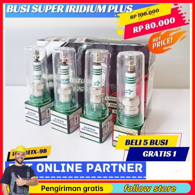 BUSI RACING - Busi BRT Super Iridium Beat Scoopy Vario Nmax Aerox Mio M3 PCX BUSI RACING BRT SUPER