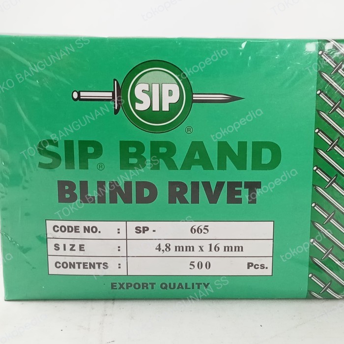 

SIP Paku Rivet SP 435-440-450-540-550-640-649-675 per 1 kotak - 435