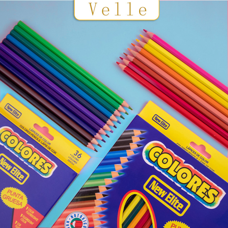 

VELLE Pensil Warna/ Warna Superior Quality/ Color Pencils Mate /Warna Cerah 12/18/24