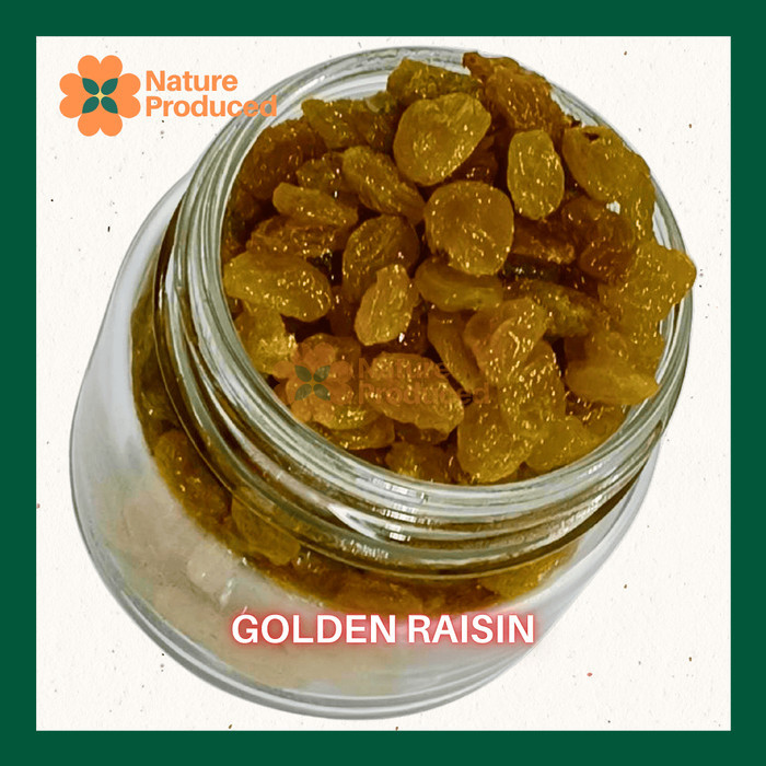 

Nature Produced Golden Raisin Premium – Kismis Kuning Manis Alami | Camilan Sehat & Topping Granola