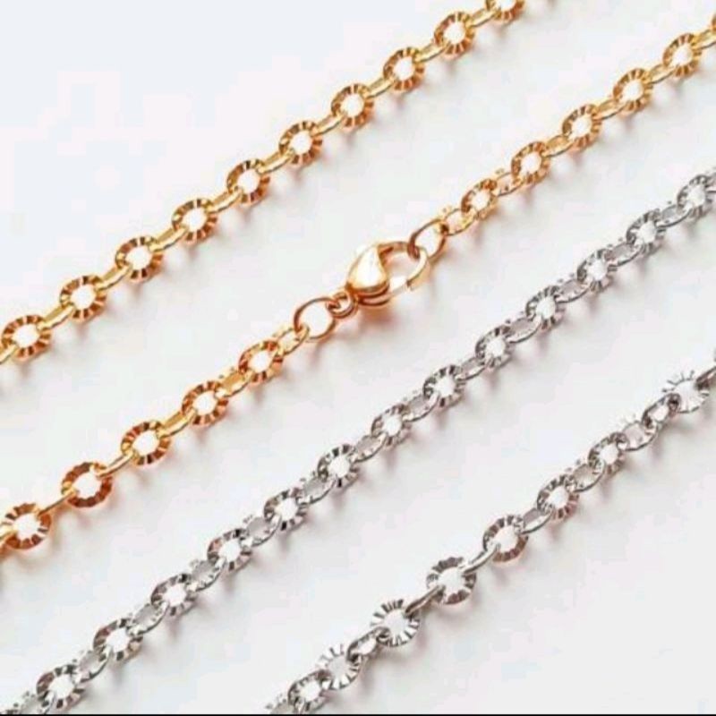 KALUNG TITANIUM RANTAI NORI UKIR | KALUNG UNTUK WANITA TERLARIS