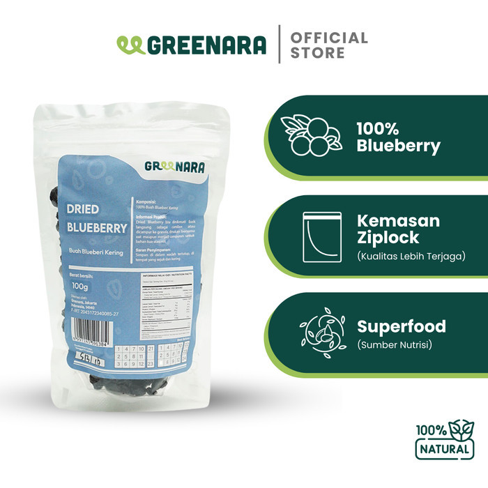 

[[New Arrival]] Greenara Blueberry Kering 100gr / Dried Blueberry