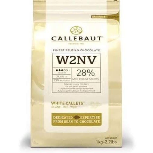 

Callebaut white 200gr W2NV couverture callet coklat putih cokelat