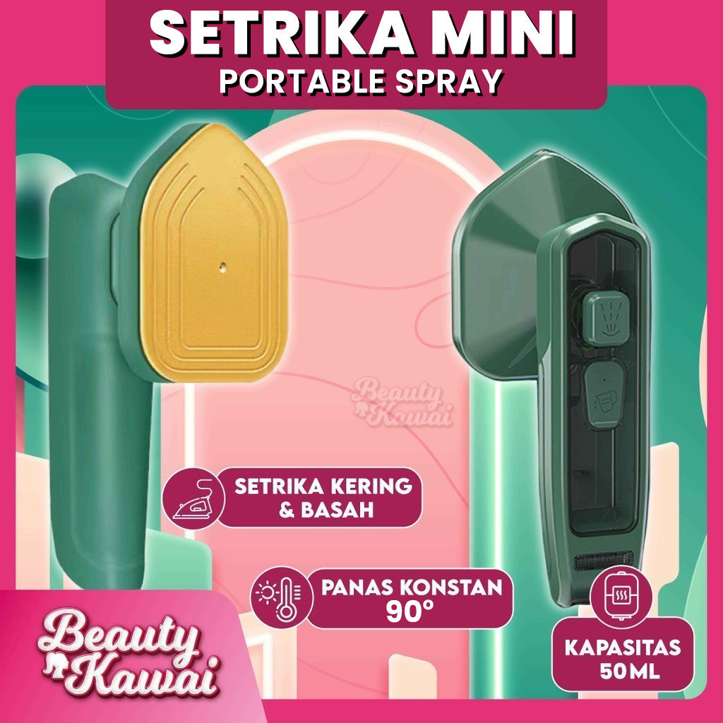 Setrika Portable Travel Mini Ironing Alat Elektrik Semprotan Sprayer